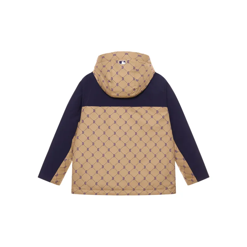 MLB MONOGRAM Collection Basic Boston Red Sox FW24 Down Jacket Unisex Light Beige-1