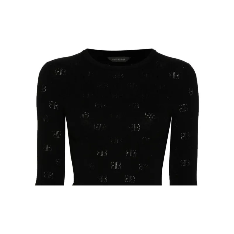 Balenciaga Long Sleeve Knit Sweater-5