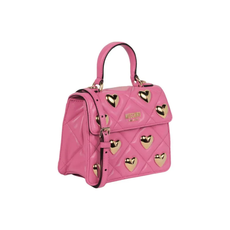 MOSCHINO Sheepskin Shoulder Bag Crossbody Bag Handbag Women's Pink-1