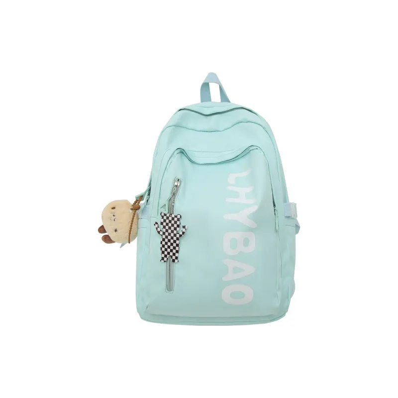 KAMLUI Nylon Fabric Backpack Regular Unisex Black/White/Yellow/Green-16