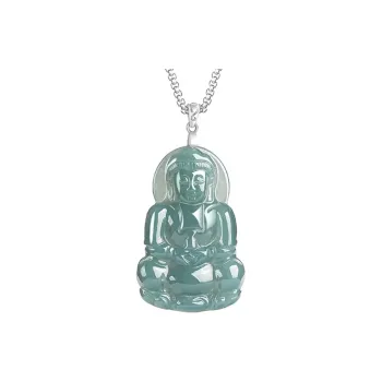 Long Fu Glutinous Jade Jadeite Necklace-Trendy And Versatile Gift For Festivals Unisex