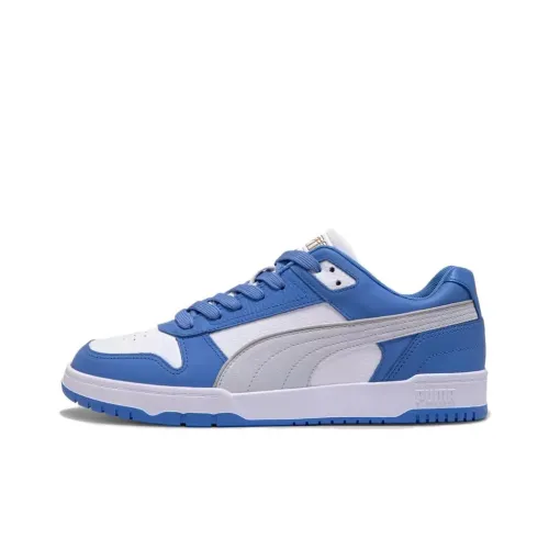 PUMA RBD Game Anti-Slip Wear-Resistant Low-Top Skateboard Shoes Men's White Blue