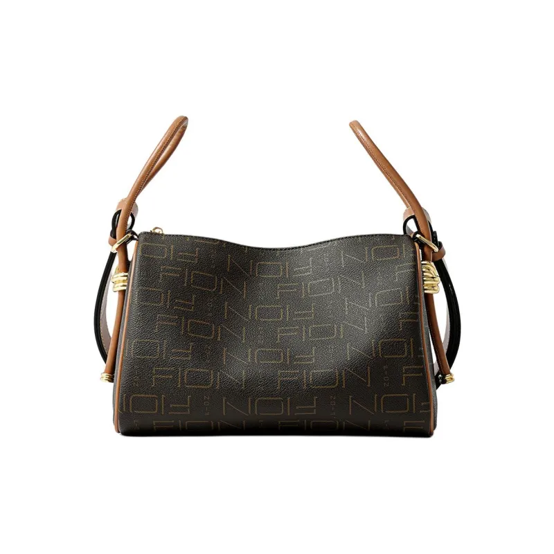 FION Artificial Leather Crossbody Bag Tubas Women's Coffee & Tea Brown-1