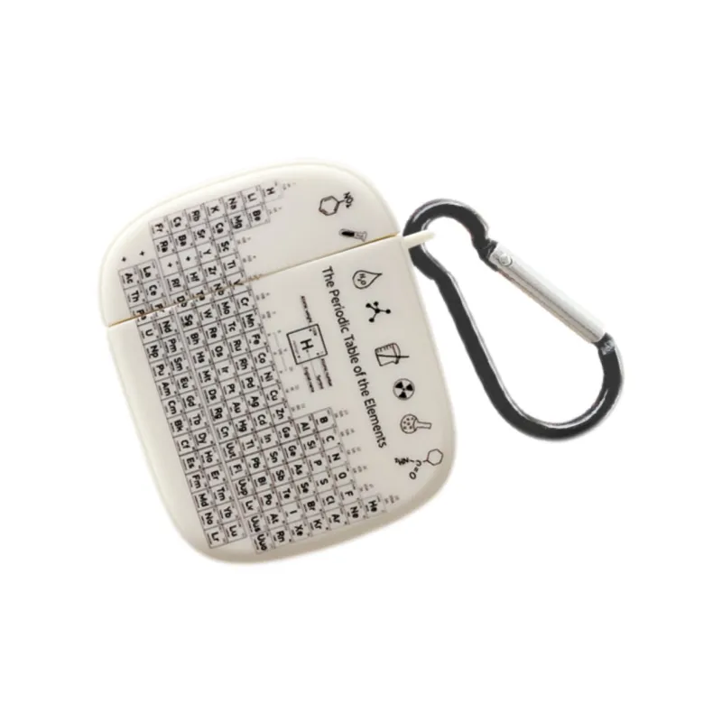 Koman Compatible With Apple AirPods 1/2/3/Pro 1/2 Generation TPU Periodic Table Headphone Cases-4