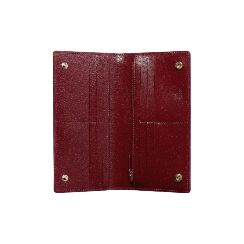 GUCCI Leather Wallet Women's Red-3