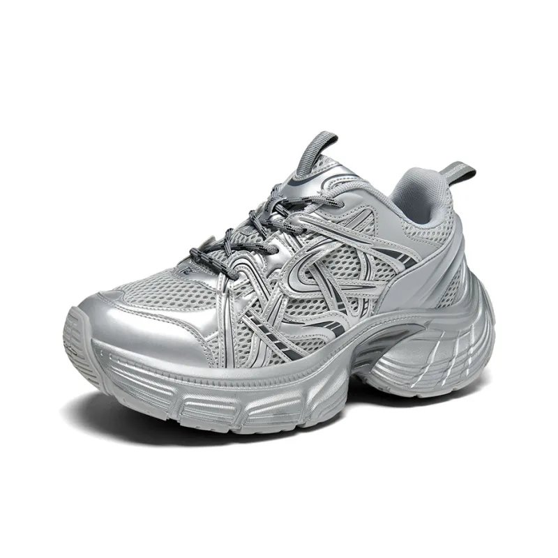 Boogie Bear Cushioning Anti-Slip And Wear-Resistant Height Increasing Low-Top Chunky Sneakers Unisex-1