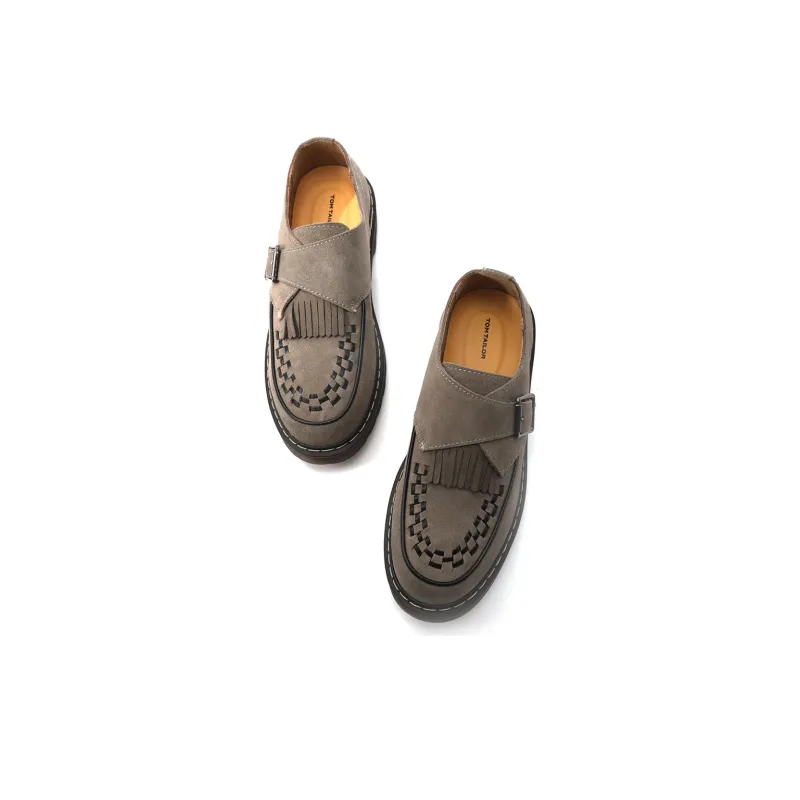 TOM TAILOR Gray Tone Gentleman Buckle Shoes Loafers Men's-9