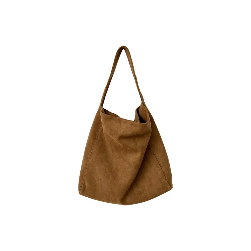 NOMK Woolen Shoulder Bag Handbag Women's _Nsec Black/Coffee/Brown-4
