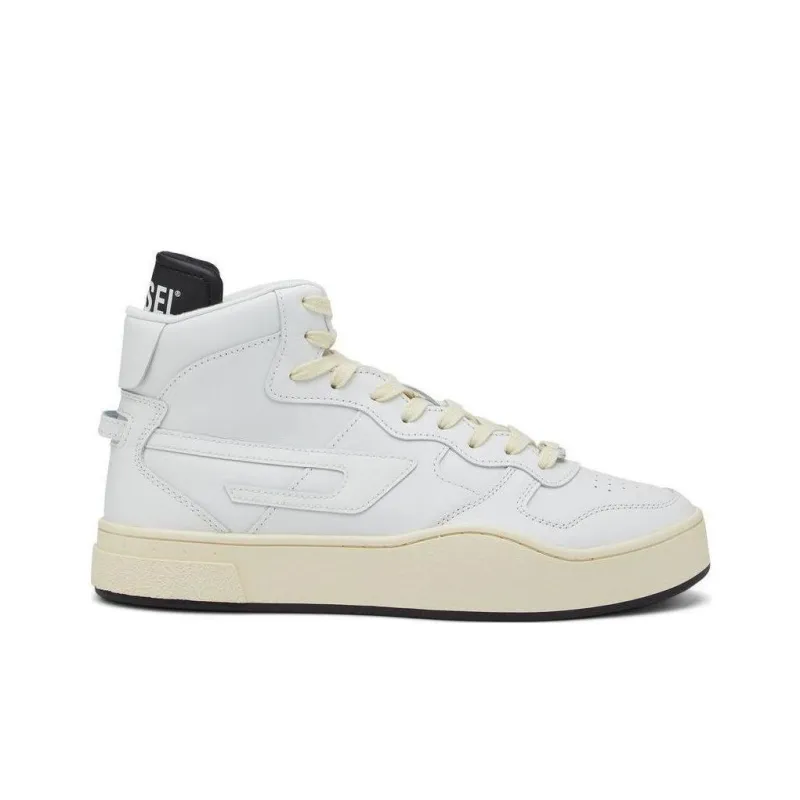 DIESEL S Ukiyo High Top Skateboard Shoes Men's Ecru-1