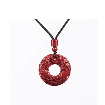Bubble Scallops Reconstructed Cinnabar Necklaces Unisex
