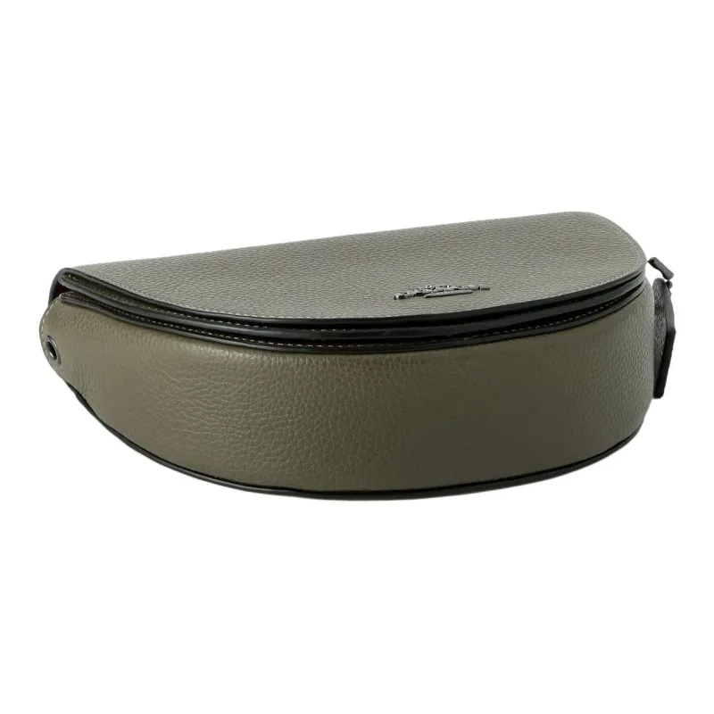 COACH Ellen Leather Saddle Bag Shoulder Bag Crossbody Bag Small Size Women's Olive Green-2