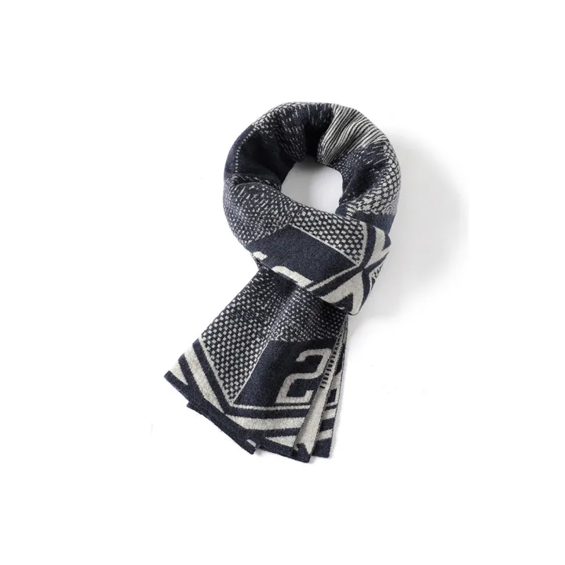 CARDANRO Wool Knit Scarves Men's-0