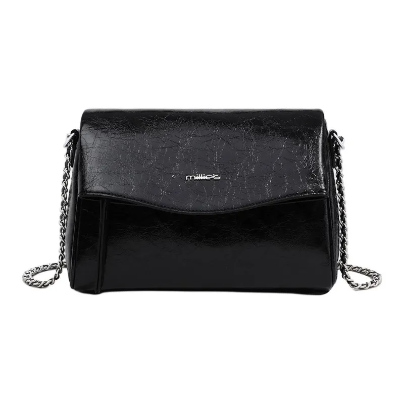 MILLIE'S Synthetic Leather Shoulder Bag Crossbody Bag Hobo Bag Regular Women's Black-3