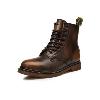 Kuding Martin Boots Unisex Brown/Black/Burgundy