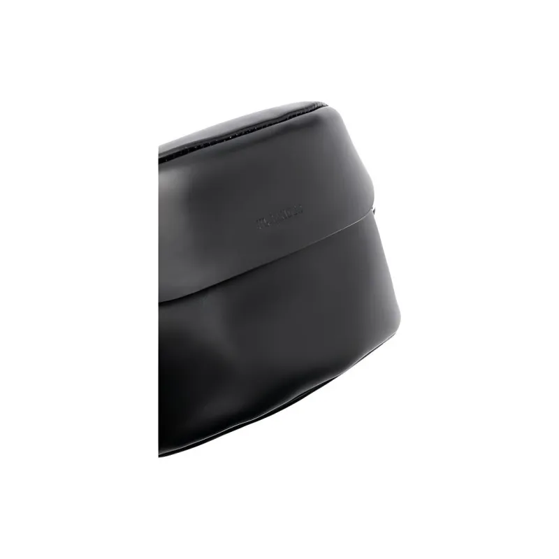 JIL SANDER Calfskin Messenger Bag, Shoulder Bag, Crossbody Bag Mini Men's Black-3