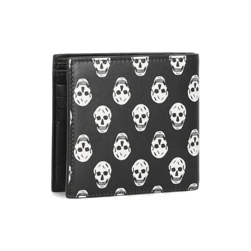 Alexander McQueen Calfskin Wallet Men's Black-4