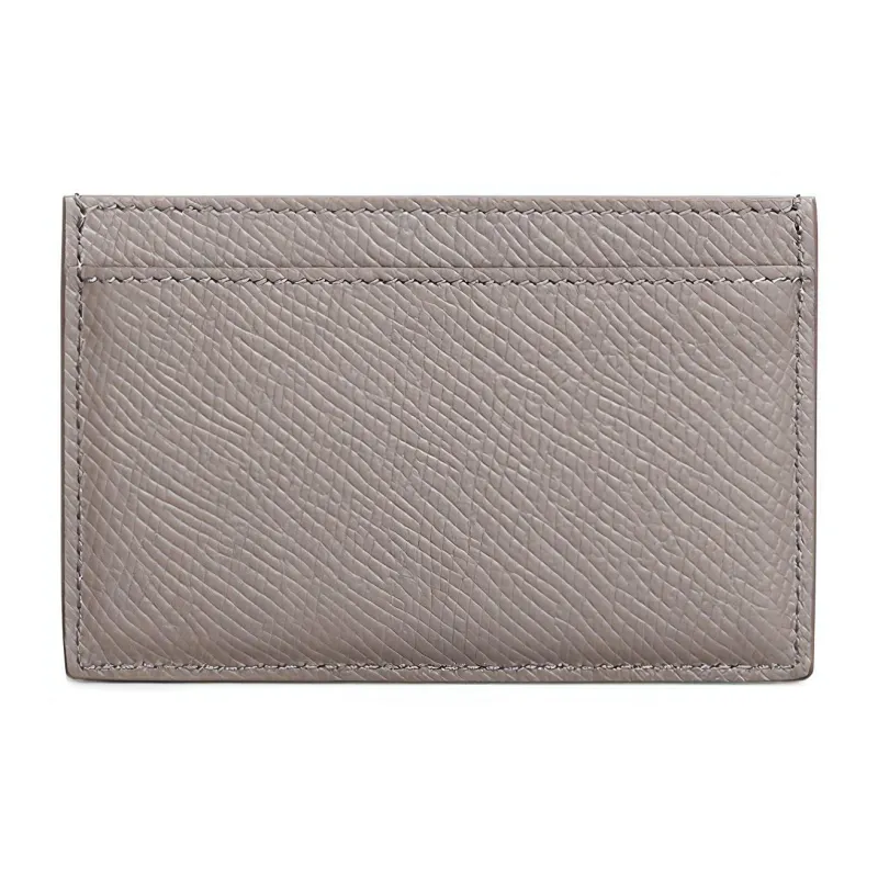 CELINE Cow Leather Card Holder Men's Egg Stone Color-2