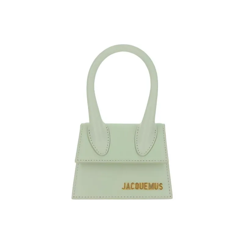 Jacquemus Leather Shoulder Bag Crossbody Bag Handbag Mini Women's Light Green-0