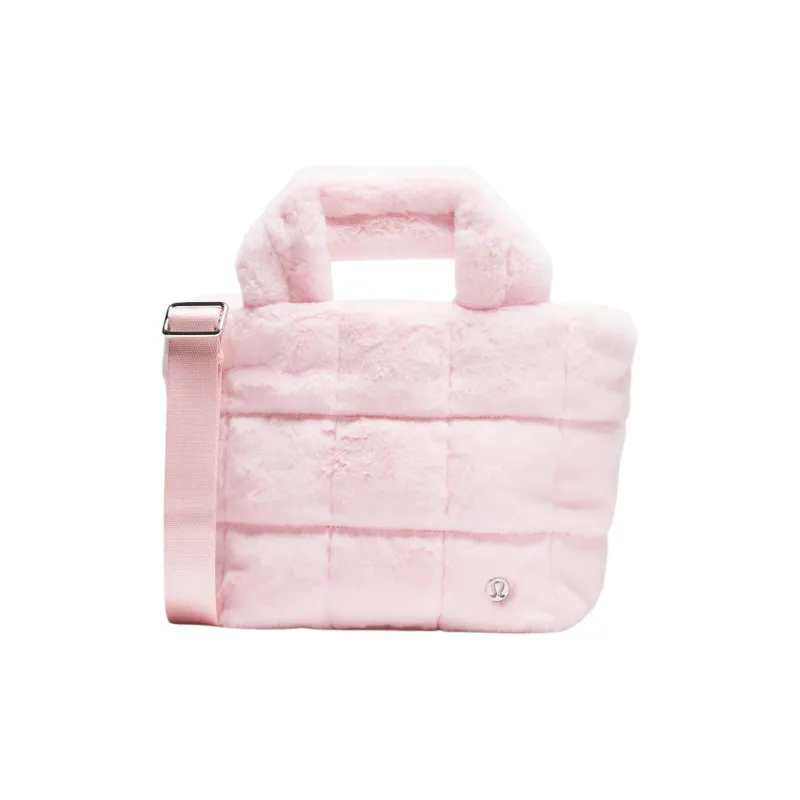 Lululemon Quilted Polyester Shoulder Bag, Crossbody Bag, Handbag Mini Women's Pink-0