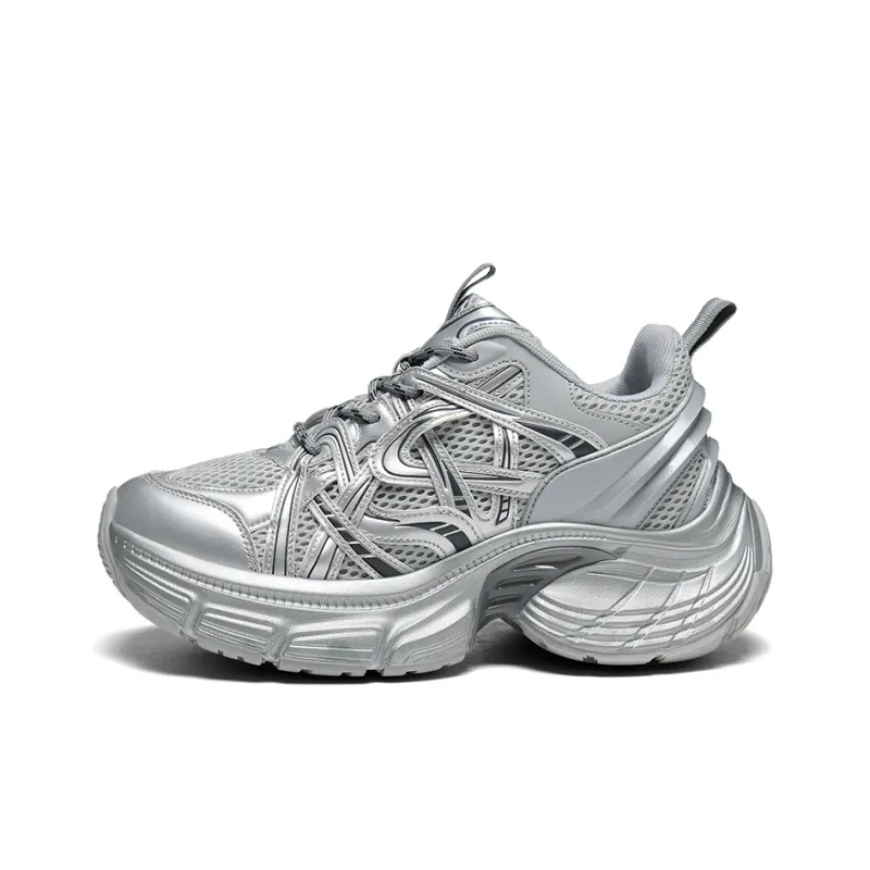 Boogie Bear Cushioning Anti-Slip And Wear-Resistant Height Increasing Low-Top Chunky Sneakers Unisex-0