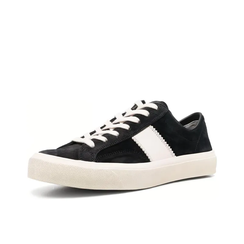 TOM FORD Low Top Skateboard Shoes Men's Black-4