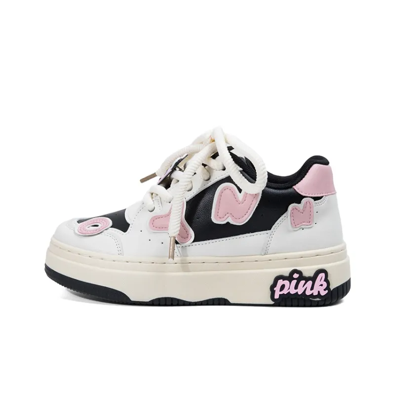 OYNN Young Baby Series Skateboard Shoes Women's Low Top Pink-1