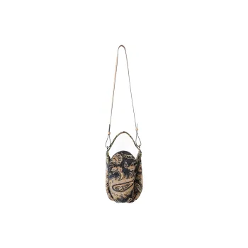 The HOUSE Yimazato Fabric Shoulder Bag Women's Black Tulips