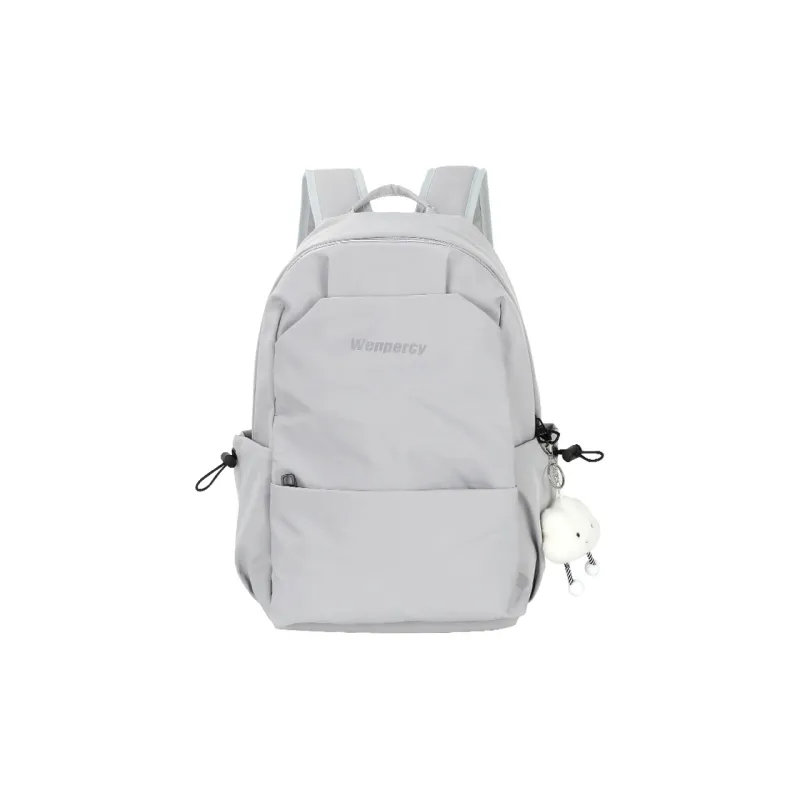 Wenpercy Nylon Backpack Regular Unisex Black/Gray-0