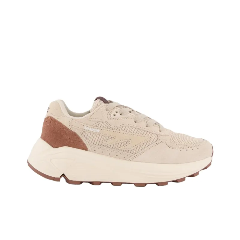 HI-TEC Anti-Slip Wear-Resistant Low-Top Casual Running Shoes Women's Beige Brown-1