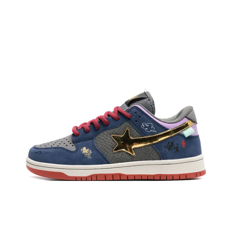XPQ Anti-Slip And Wear-Resistant Breathable Low-Top Skateboard Shoes Unisex-7
