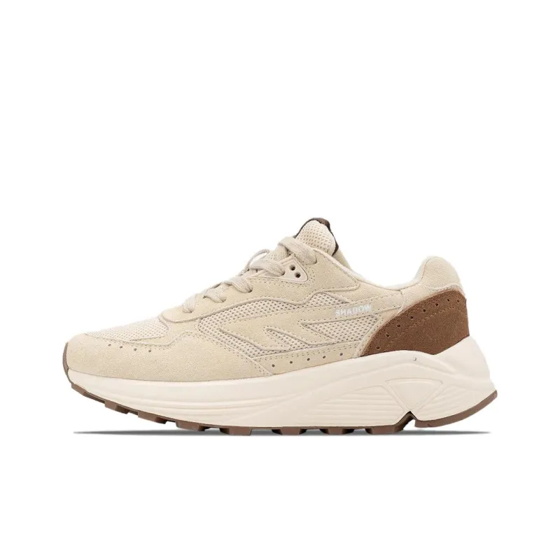 HI-TEC Anti-Slip Wear-Resistant Low-Top Casual Running Shoes Women's Beige Brown-0