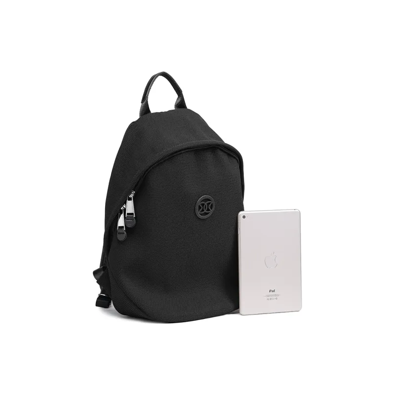 GELANDAI Fabric Backpack Unisex Black/Ecru/Apricot-3