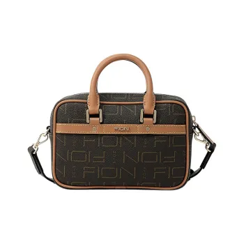 FION Artificial Leather Crossbody Bag Women's Brown