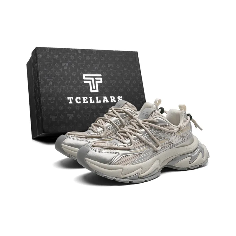 TCELLARS Cushioning, Slip Resistant, Abrasion Resistant, Height Increasing Low Top Chunky Sneakers Unisex-21