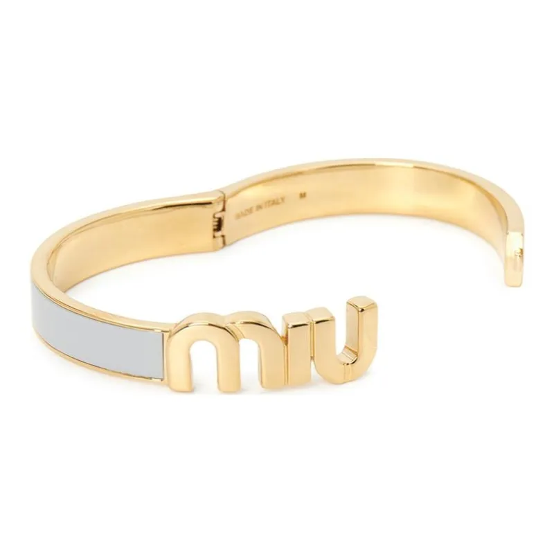 MIU MIU Metal, Enamel Bracelets Women's Gold-1