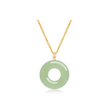YINXIANGMOU Hetian Jade Necklaces Pale Greenish White Jade Women's