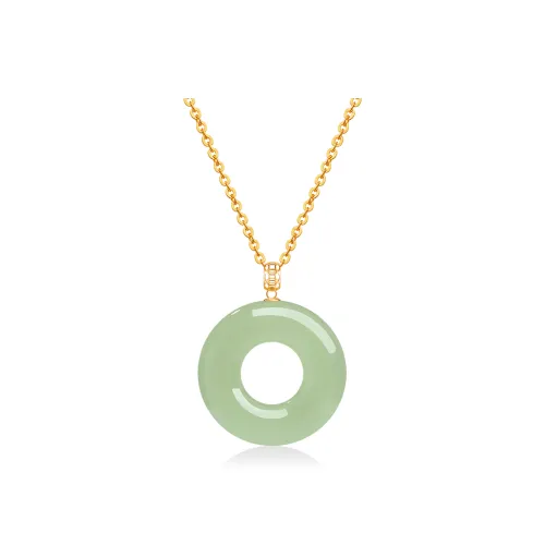 YINXIANGMOU Hetian Jade Necklaces Pale Greenish White Jade Women's