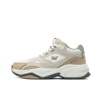 361° Sailing Series Anti Slip And Wear Resistant Warm Mid Top Casual Shoes Women's White Brown
