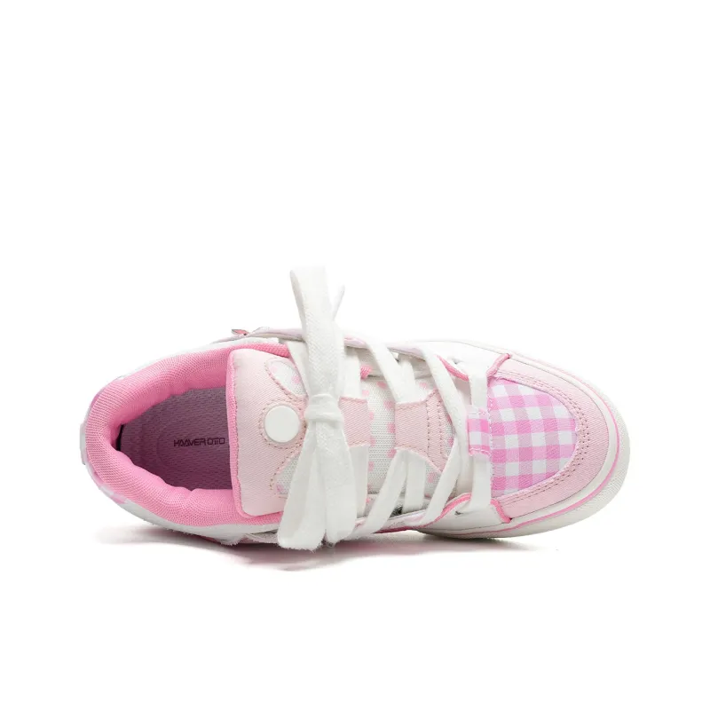 KAAVER OTTO Lightweight And Breathable Low-Top Versatile Girlish Heart Cute Skateboard Shoes Women's-3