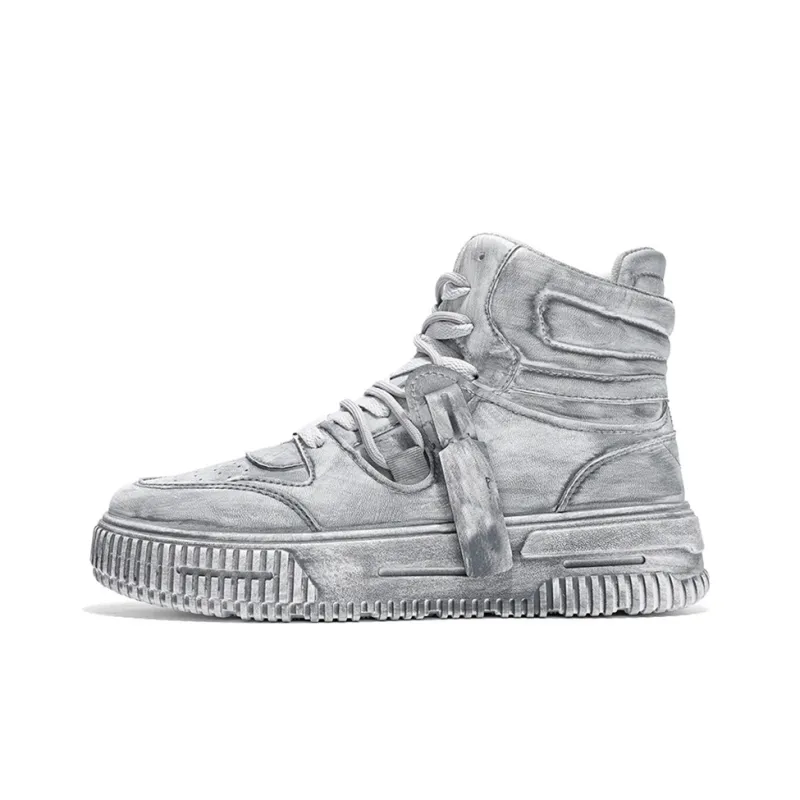 YUZHAOLIN Height Increasing Wear-Resistant Slip-Resistant High-Top Skateboard Shoes Unisex-14