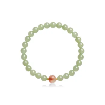 YINXIANGMOU Hetian Jade Bracelets Pale Greenish White Jade Women's