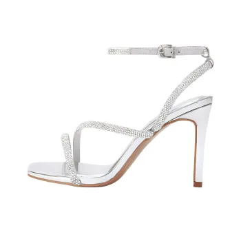Kurt Geiger London Paparazzi Strap Sandals 9cm Women's Silver