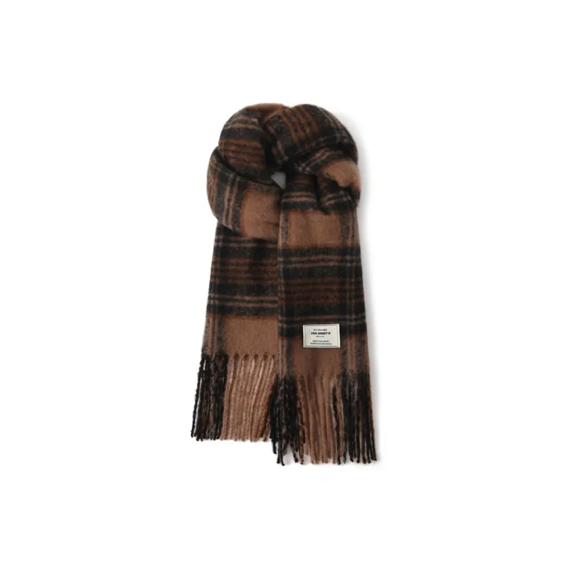 FREE RABBITⅡ Fall And Winter Mohair Windproof Warm Thickened Shawl Scarf Unisex-2