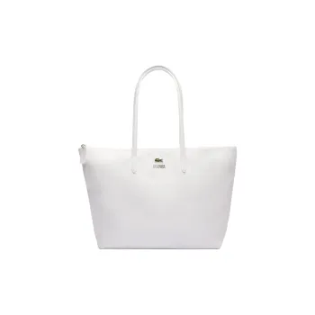 LACOSTE PVC Tote Bag, Shopping Bag, Shoulder Bag, Handbag Large Size Women's White