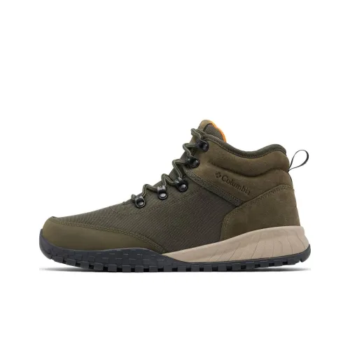 Columbia Fairbanks Anti-Slip Wear-Resistant High-Top Outdoor Shoes Men's Green