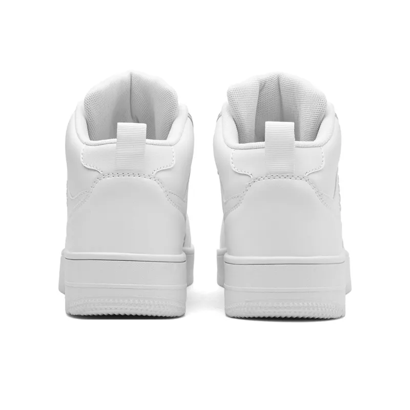 TCELLARS Coverage Cushioning Wear-Resistant Lightweight Height Increasing Mid-Top Skateboard Shoes Unisex Vintage White-5