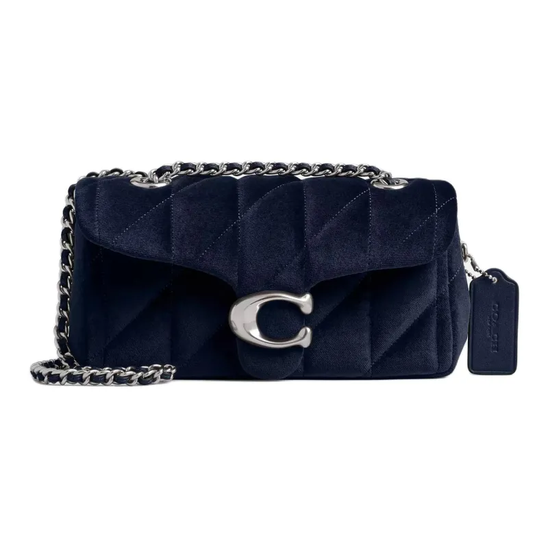 COACH Velvet Shoulder Bag, Crossbody Bag Mini Women's Blue-0