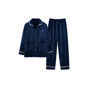Lan Miao Pajama Set Men's Dark Blue