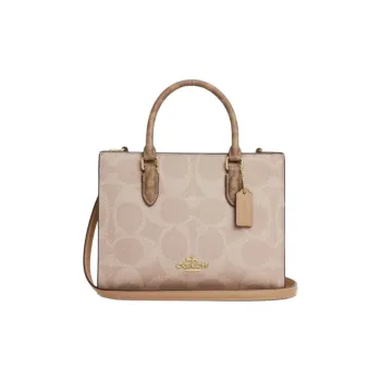 COACH Maggie Canvas Tote Bag Shopping Bag Shoulder Bag Crossbody Bag Handbag Small Size Women's Taupe