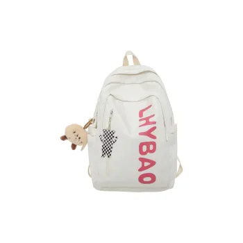 KAMLUI Nylon Fabric Backpack Regular Unisex Black/White/Yellow/Green